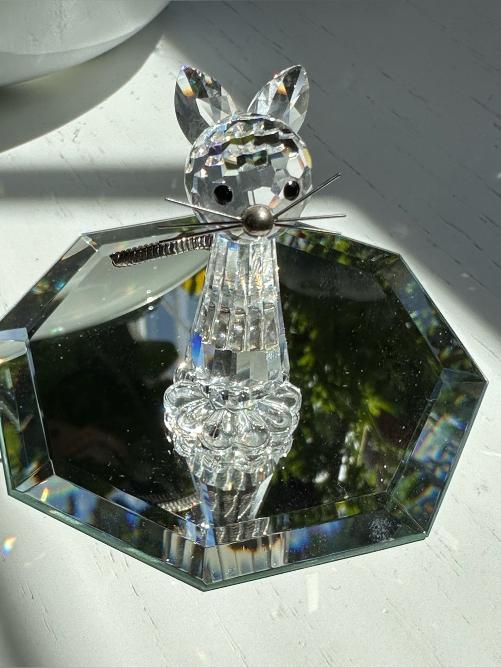 SWAROVSKI CRYSTAL MINIATURE CAT FIGURINE RETIRED w/original box 1985 - Picture 9 of 13